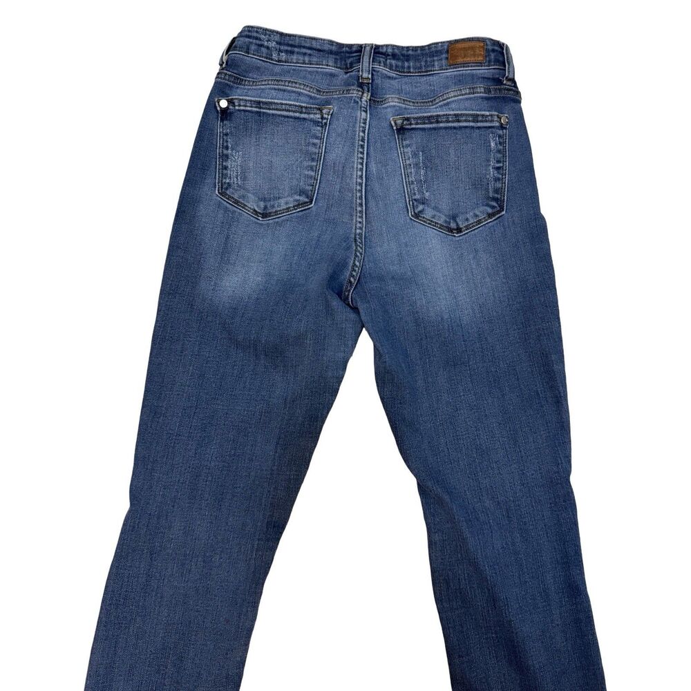 Judy Blue Jeans Womens Size 7/28 Blue Distressed Slim Cropped Stretch Pockets - Picture 7 of 9